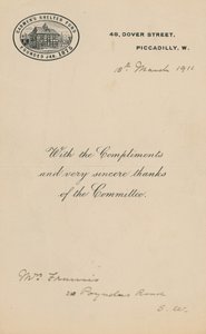 Rifugio per vetturini Fun, fondato nel gennaio 1875. Lettera da English School