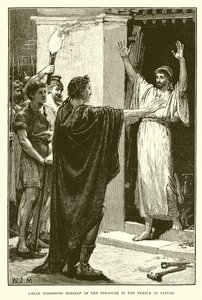 Cesare si impossessa del tesoro nel tempio di Saturno da English School