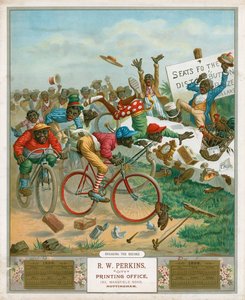 Calendario per il 1898. Ciclisti da English School