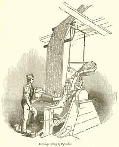 Stampa di calicò con cilindro da English School