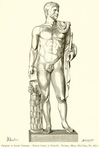 Caligola in costume eroico da English School