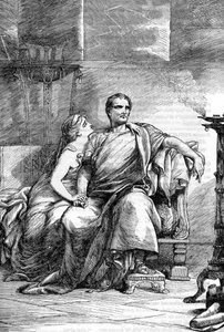 Calpurnia e Cesare - Giulio Cesare - La tragedia di Giulio Cesare - Illustrazione in 
