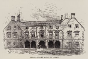 Cambridge: Biblioteca Pepysiana, Magdalene College (acquaforte) da English School