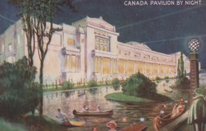 Padiglione del Canada di notte, Esposizione dell