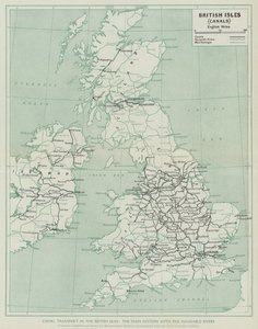 Trasporto sul canale nelle Isole Britanniche, i principali sistemi con i fiumi navigabili da English School