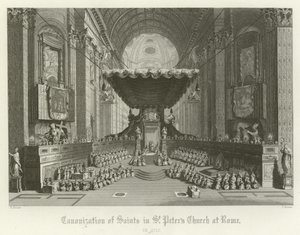 Canonizzazione dei santi nella Chiesa di San Pietro, Roma, 1712