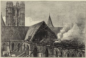 Cattedrale di Canterbury dopo il recente incendio