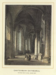 Cattedrale di Canterbury, vista dalla Cappella della Trinità, guardando a ovest da English School