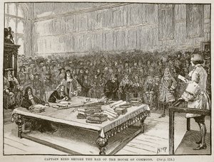 Capitano Kidd davanti alla barra della Camera dei Comuni, illustrazione da Cassells Illustrated History of England