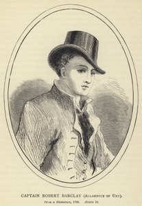 Capitano Robert Barclay, Allardyce di Ury, da una miniatura, 1798, Aetatis 19 da English School