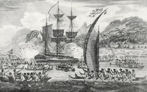 Il capitano Wallis attaccato dagli indiani da English School