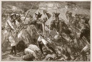 Il Capitano Yorke guida la speranza disperata a Masulipatam, illustrazione da Cassells Illustrated History of India di James Grant, pub. 1879 da English School
