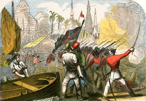 Cattura di Rangoon, impero birmano da English School