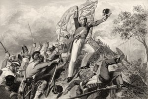 Cattura dei cannoni da parte degli Highlander prima di Cawnpore nel 1857, da 