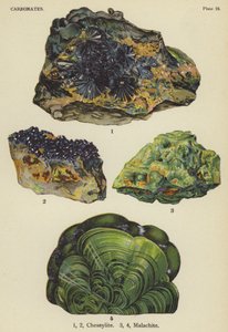 Carbonati, chessylite, malachite da English School