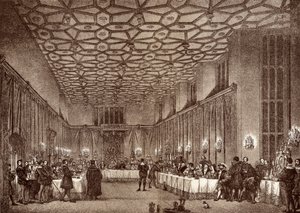 Il cardinale Wolsey intrattiene gli ambasciatori francesi a Hampton Court Palace, da 