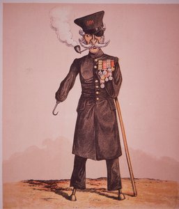Caricatura di un pensionato di Chelsea del Royal Hospital, da 