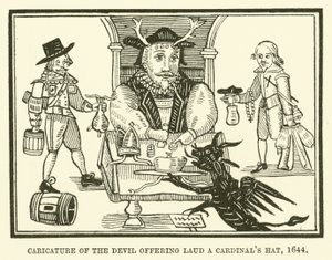 Caricatura del Diavolo che Offre a Laud un Cappello da Cardinale