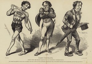 Caricature di Benjamin Disraeli da English School
