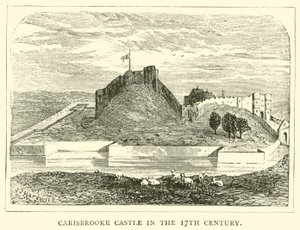 Castello di Carisbrooke nel XVII secolo da English School