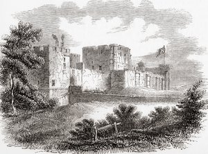 Castello di Carlisle, Carlisle, Cumbria, Inghilterra nel XIX secolo, da Old England: A Pictorial Museum, pub. 1847