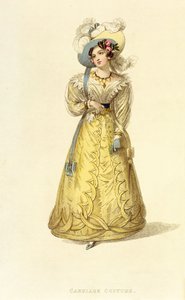 Costume da carrozza, tavola di moda da Ackermanns Repository of Arts, c.1827 da English School