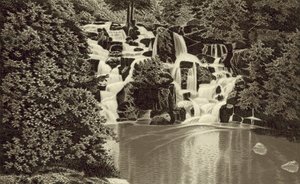Cascata, Virginia Water (litografia) da English School
