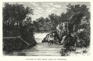 Cascata del Grande Lago a Vincennes (incisione)