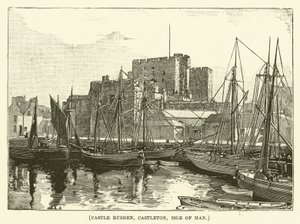 Castello di Rushen, Castleton, Isola di Man (incisione)