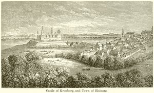 Castello di Kronborg e città di Elsinore da English School