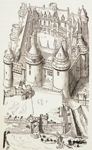 Castello di Pierrefonds, Francia, c.1880 da English School