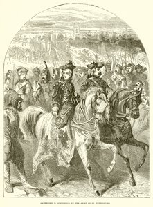 Caterina II sostenuta dall