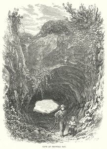 Grotta di Pegwell Bay (incisione) da English School