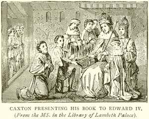 Caxton Presenta il suo Libro a Edoardo IV