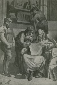 Caxton esamina la sua prima prova da English School