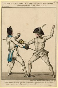 Cazot nel ruolo di Bataille e Brunet nel ruolo di Moutonnet in Une Journee de Garnison da English School