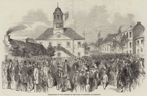 Celebrazione della maggiore età del conte di Dalkeith, a Sanquhar (incisione) da English School