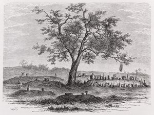 Cimitero e albero sacro a Mbinda, da 