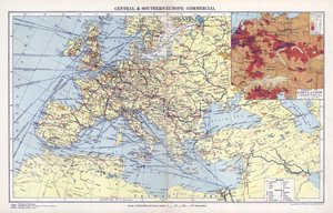 Europa centrale e meridionale, commerciale (litografia a colori) da English School