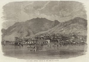 Parte centrale della città di Victoria a Hong Kong da English School