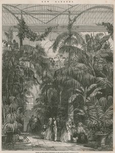 Centro della Grande Casa delle Palme nei Giardini Botanici Reali di Kew da English School