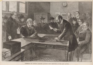 Cerimonia di taglio delle fascine (antichi servizi di affitto) presso i Tribunali