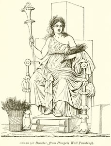 Cerere (o Demetra, da pittura murale di Pompei)