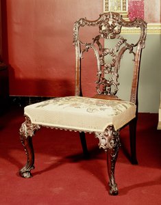 Sedia, design del direttore Chippendale, c.1760 da English School