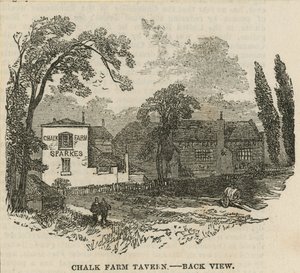 Chalk Farm Tavern, Londra, vista posteriore da English School