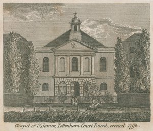 Cappella di San Giacomo, Tottenham Court Road, Londra, eretta nel 1792 da English School