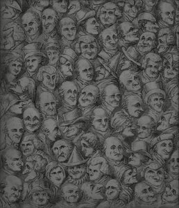 Personaggi e caricature, inizio XIX secolo da English School