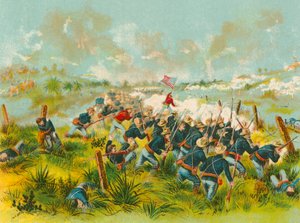 Carica delle truppe americane a San Juan Hill, 1 luglio 1898 da English School