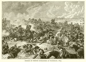 Carica dei corazzieri francesi a Waterloo, 1815 da English School