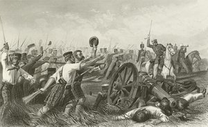 Carica degli Highlanders prima di Cawnpore, sotto il Generale Havelock